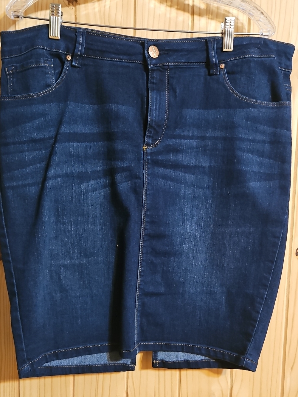 Jessica Simpson Navy Blue Denim A-Line Skirt